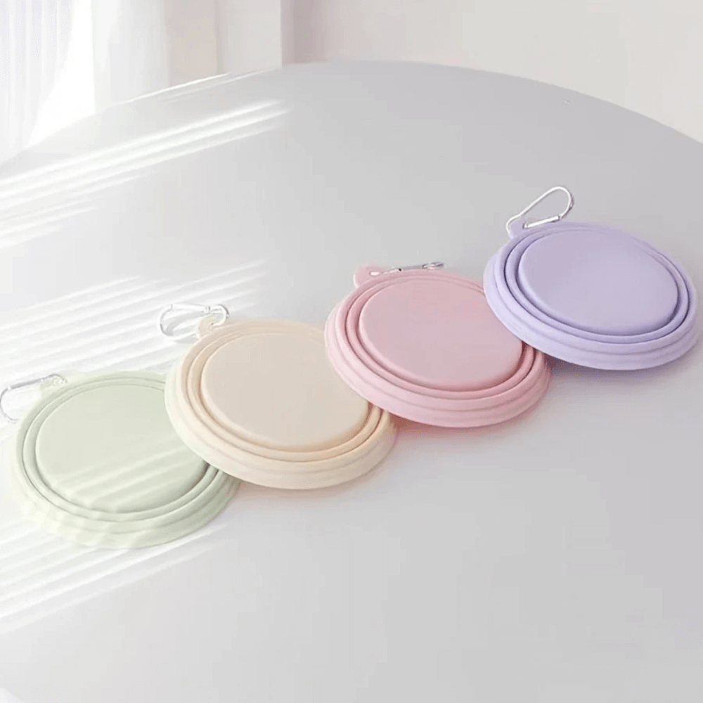 ชามซิลิโคนพับได้ PETTO BONNYS 350 มล. สีม่วง พกพาได้_2