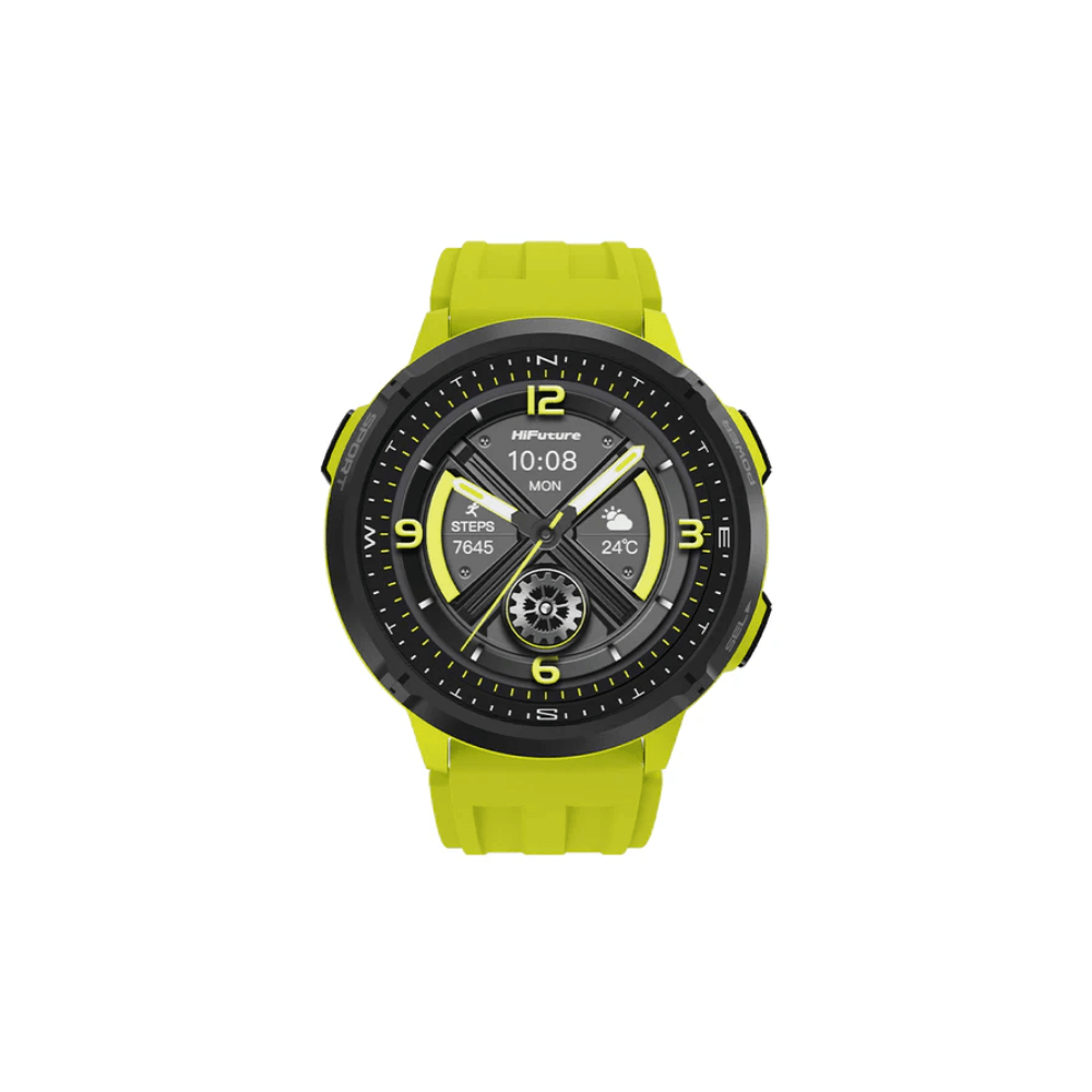 สมาร์ทวอทช์ HIFUTURE MIX 3 มีฟีเจอร์ AI หน้าจอ AMOLED 1.43 นิ้ว สี FLUORESCENT YELLOW