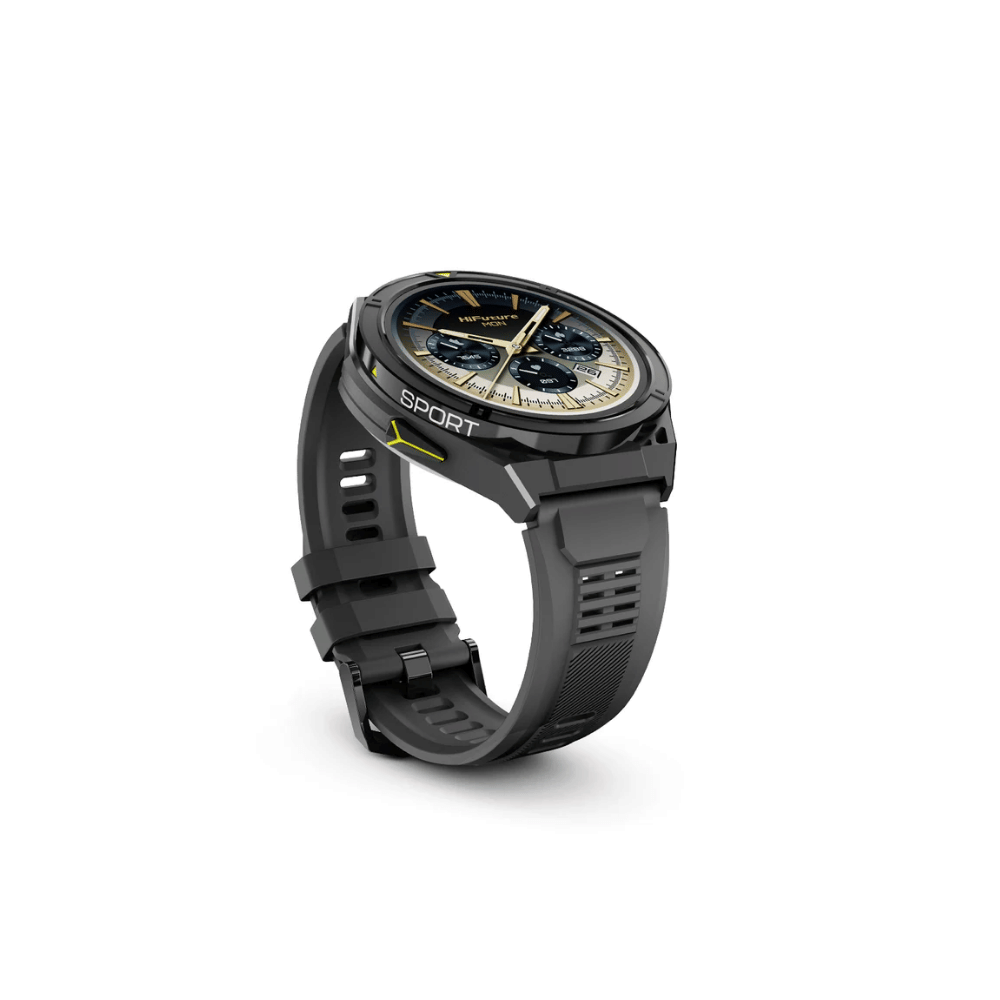 สมาร์ทวอทช์ HIFUTURE ACTIVE มีฟีเจอร์ AI, GPS หน้าจอ AMOLED 1.43 นิ้ว สีดำ-เหลือง