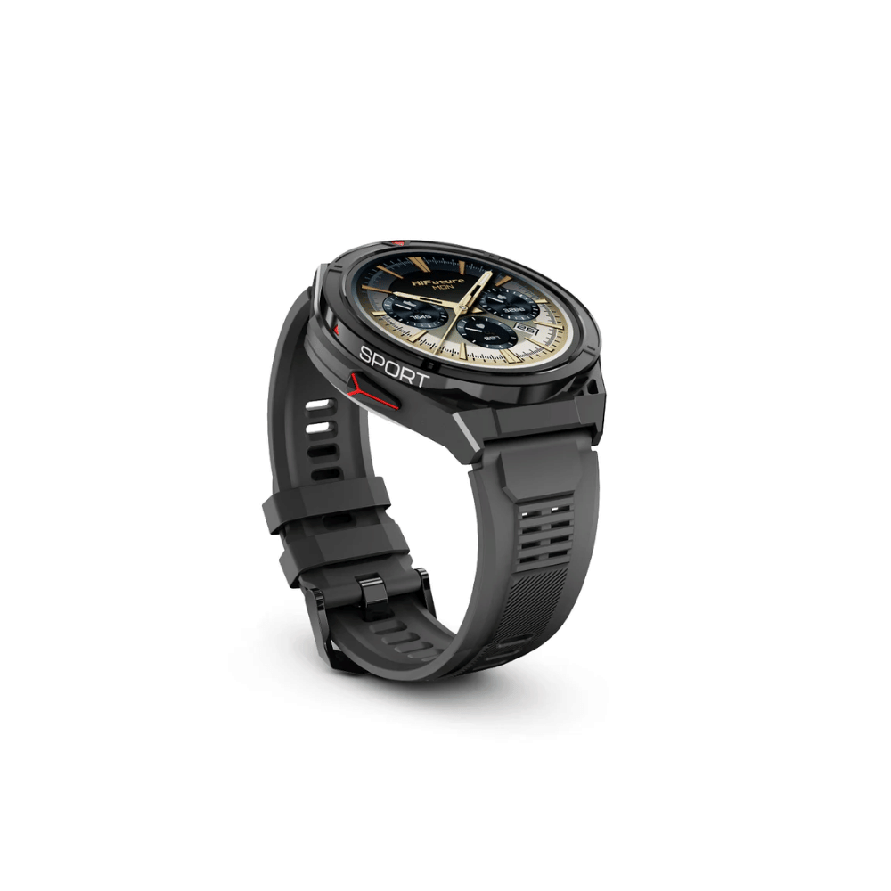 สมาร์ทวอทช์ HIFUTURE ACTIVE มีฟีเจอร์ AI, GPS หน้าจอ AMOLED 1.43 นิ้ว สีดำ-แดง