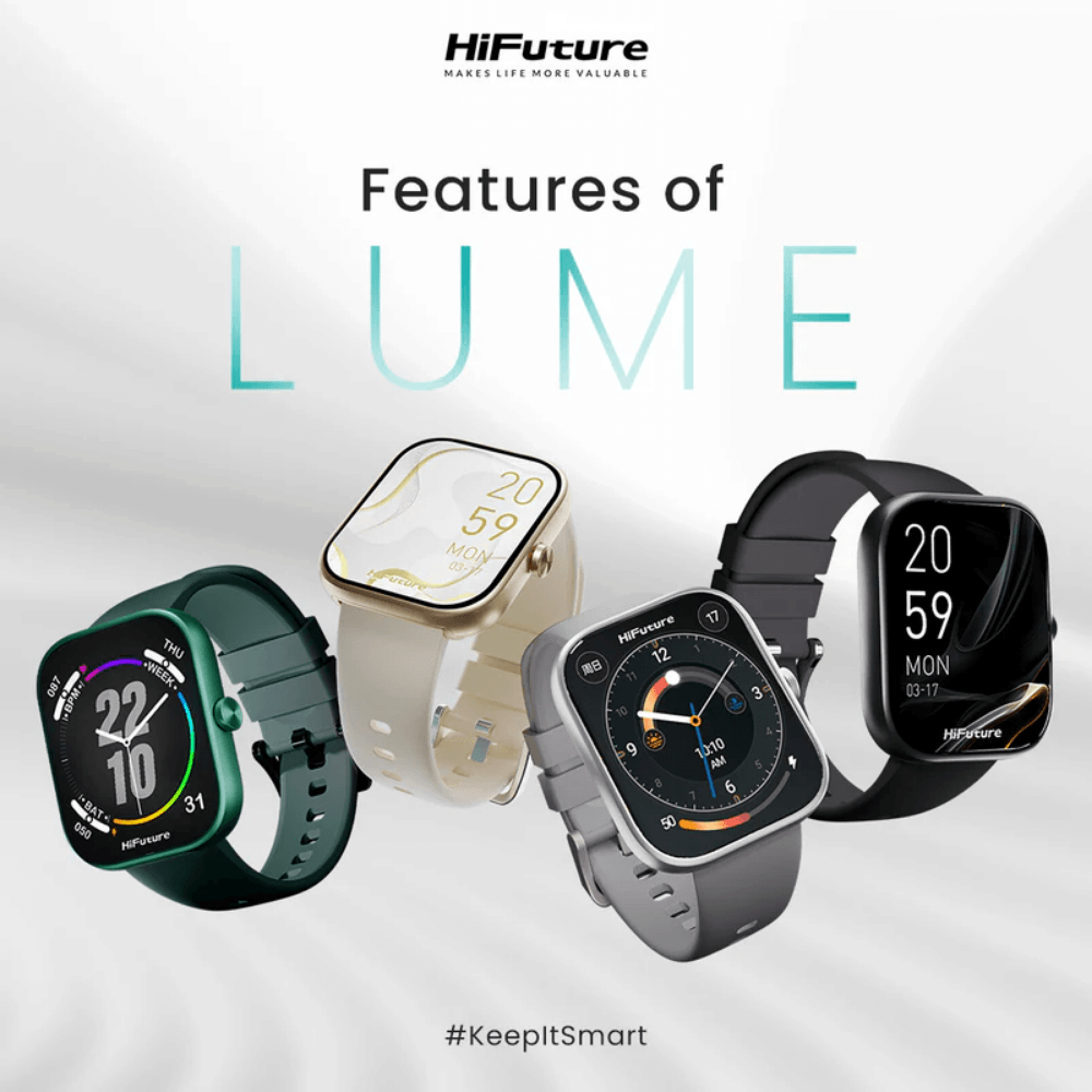 สมาร์ทวอทช์ HIFUTURE LUME หน้าจอ IPS 1.85 นิ้ว สี CHAMPAGNE GOLD