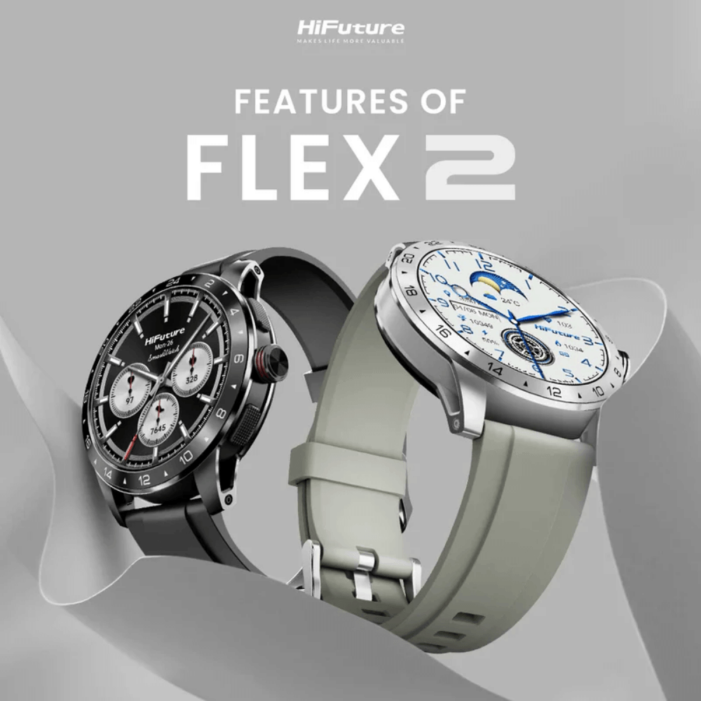สมาร์ทวอทช์ HIFUTURE FLEX 2 หน้าจอ AMOLED 1.39 นิ้ว สี SILVER
