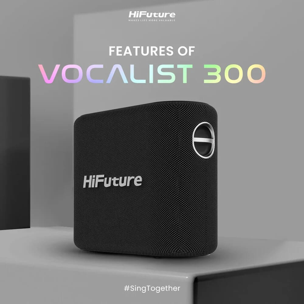 ลำโพงบลูทูธ HIFUTURE VOCALIST 300 พร้อมไมโครโฟน สีดำ