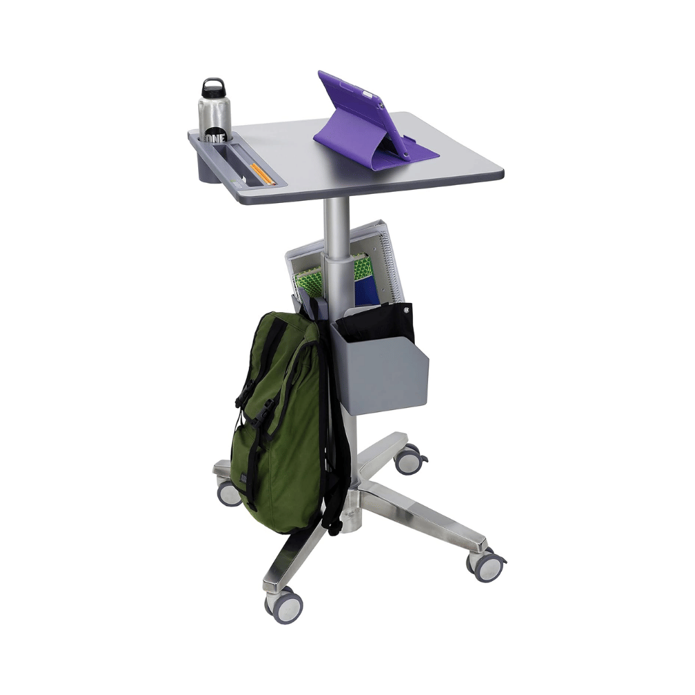 โต๊ะทำงานปรับระดับ ERGOTRON รุ่น LEARNFIT 16 แบบเคลื่อนที่ รองรับน้ำหนัก 6.8 กิโลกรัม สีเทา