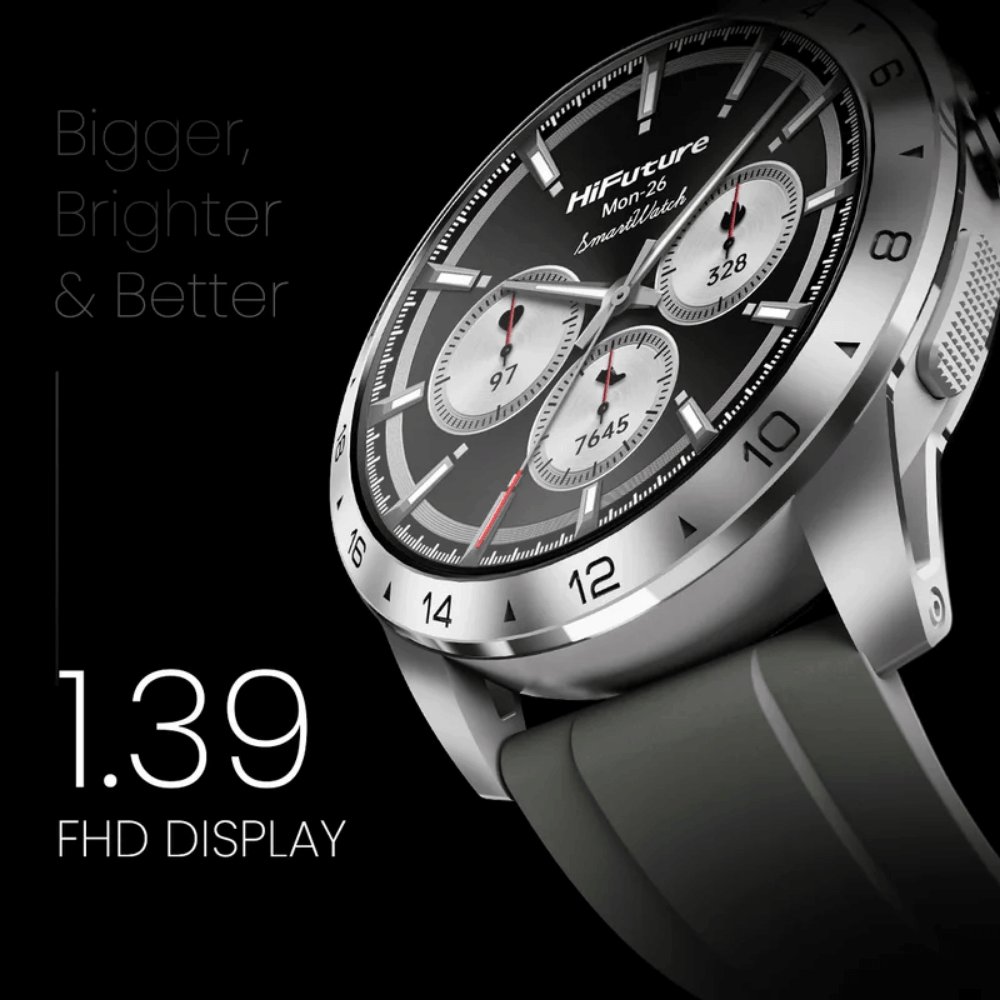 สมาร์ทวอทช์ HIFUTURE FLEX 2 หน้าจอ AMOLED 1.39 นิ้ว สี SILVER