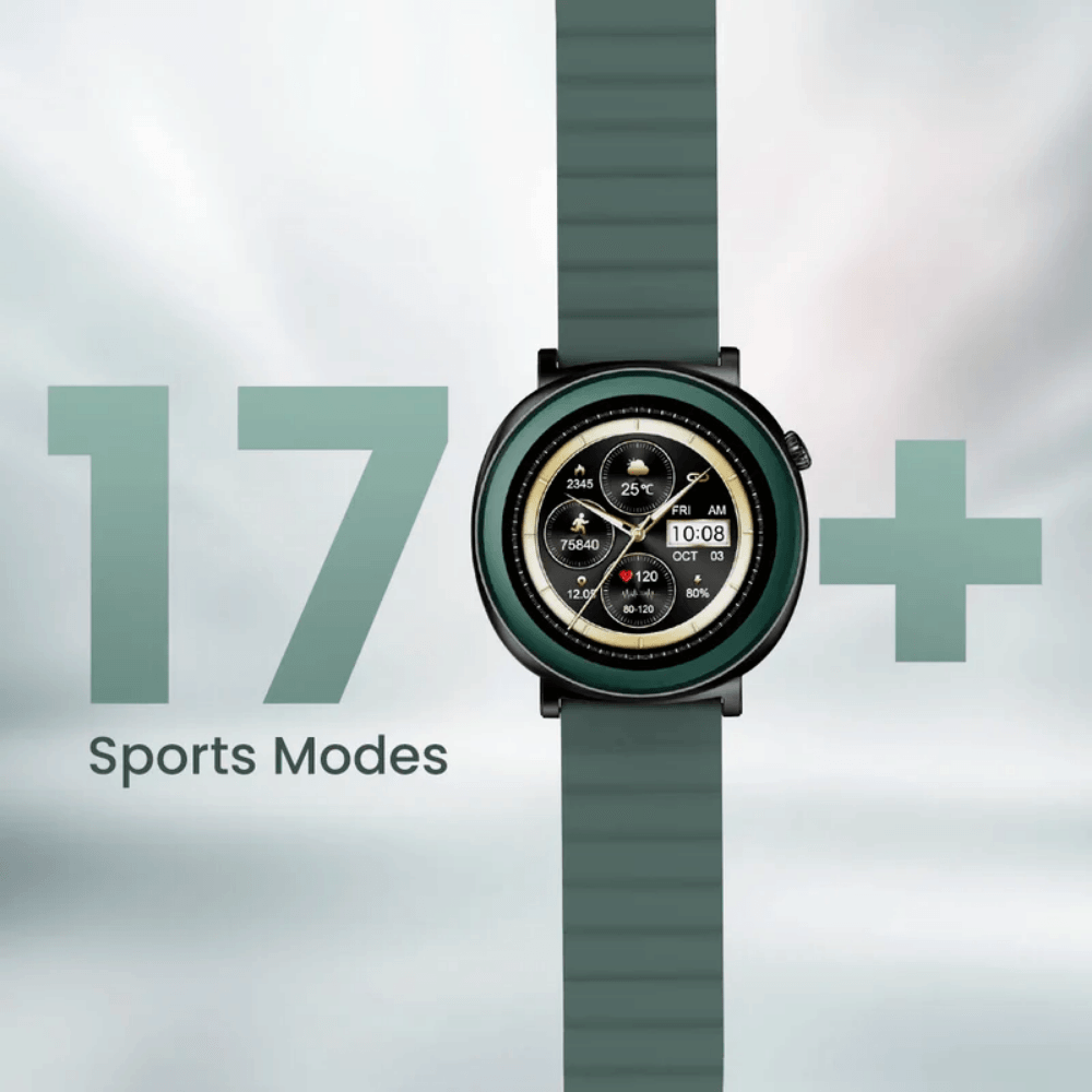 สมาร์ทวอทช์ HIFUTURE AURORA หน้าจอ AMOLED 1.43 นิ้ว สี DARK GREEN