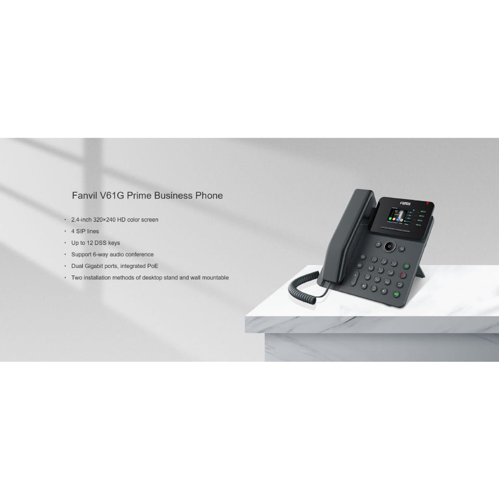 โทรศัพท์สำนักงาน FANVIL FNV-V61G สีดำ ( PRIME BUSINESS PHONE)
