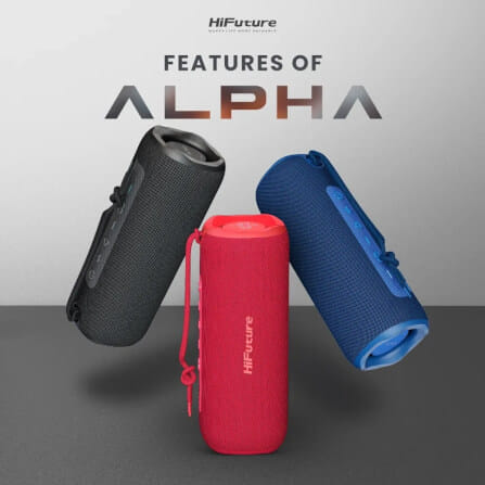 ลำโพงบลูทูธ HIFUTURE ALPHA แอมป์ในตัวแบบ 2-IN-1 สีน้ำเงิน_1