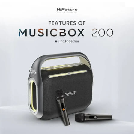 ลำโพงบลูทูธ สำหรับร้องคาราโอเกะ HIFUTURE MUSICBOX 200 สีดำ_1