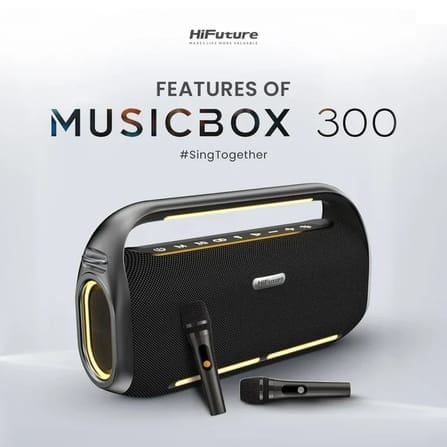 ลำโพงบลูทูธ สำหรับร้องคาราโอเกะ HIFUTURE MUSICBOX 300 สีดำ_1