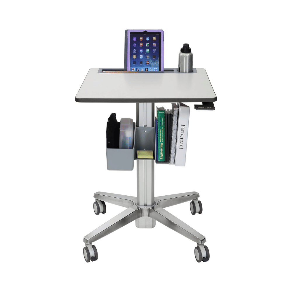 โต๊ะทำงานปรับระดับ ERGOTRON รุ่น LEARNFIT 16 แบบเคลื่อนที่ รองรับน้ำหนัก 6.8 กิโลกรัม สีเทา_1