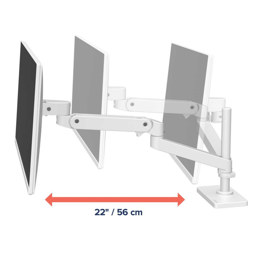 แขนจับจอมอนิเตอร์ ERGOTRON รุ่น LX PRO TALL POLE รองรับจอขนาด 34 นิ้ว สีขาว_2