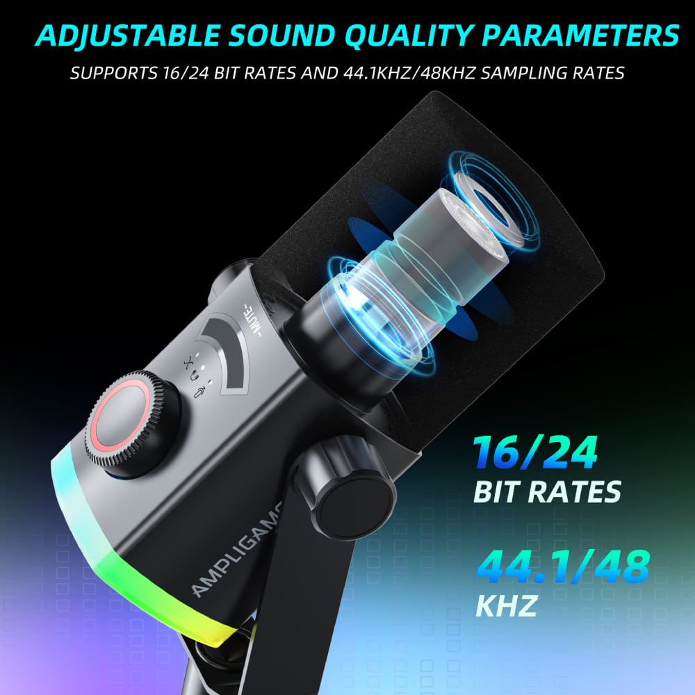 ไมโครโฟน FIFINE AM8PROT DYNAMIC MIC WITH BOOM ARM สีดำ_3