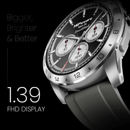 สมาร์ทวอทช์ HIFUTURE FLEX 2 หน้าจอ AMOLED 1.39 นิ้ว สี SILVER_3