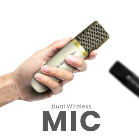 ลำโพงบลูทูธ HIFUTURE VOCALIST 100 พร้อมไมโครโฟน สีเงิน_5