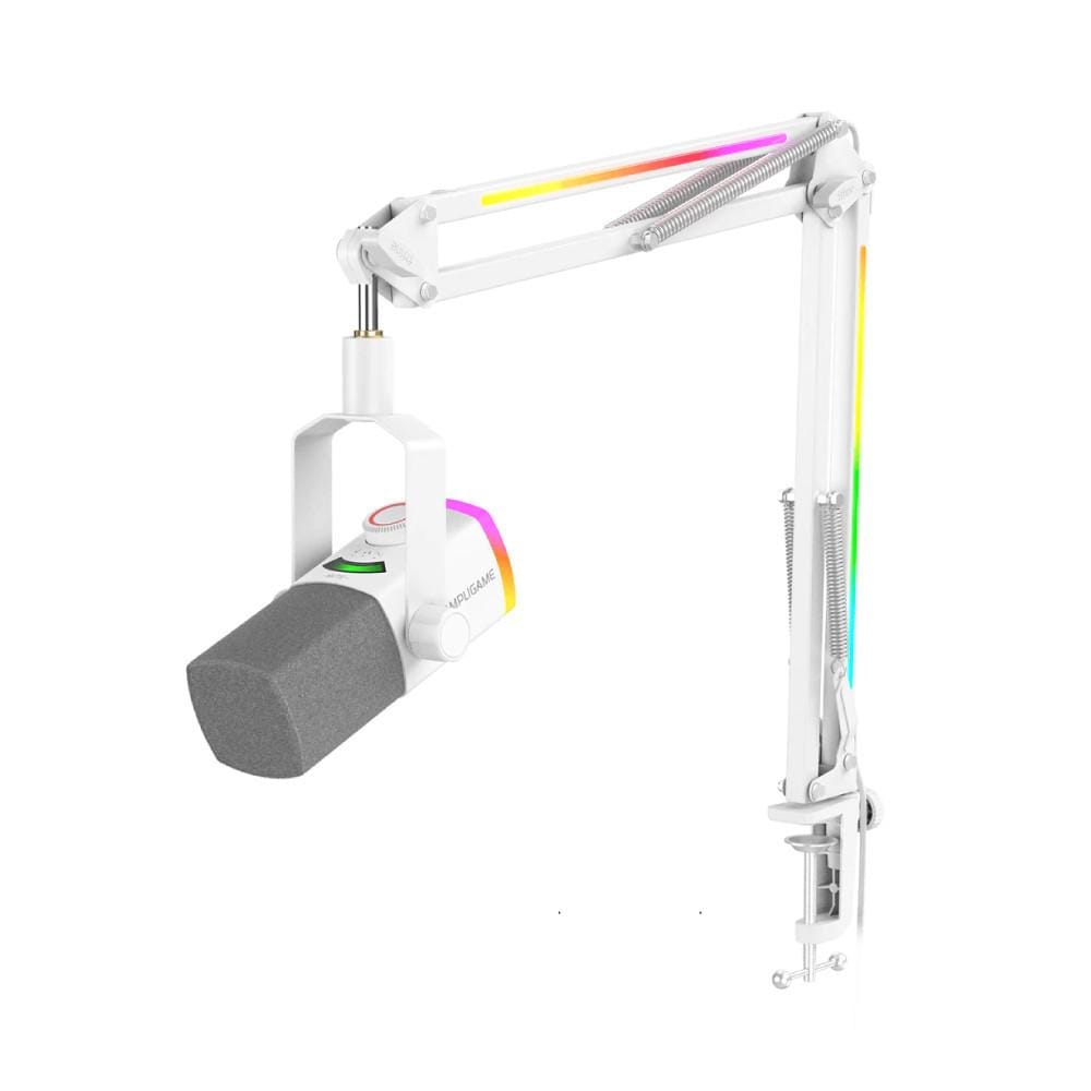 ไมโครโฟนไดนามิก FIFINE AM8PROT DYNAMIC MIC WITH BOOM ARM สีขาว_4