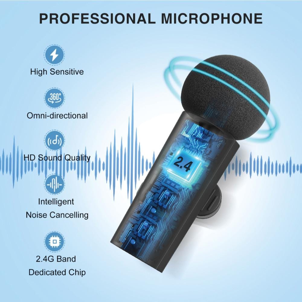 ไมโครโฟนไร้สาย FIFINE M8 DUAL WIRELESS LAPEL สีดำ_7