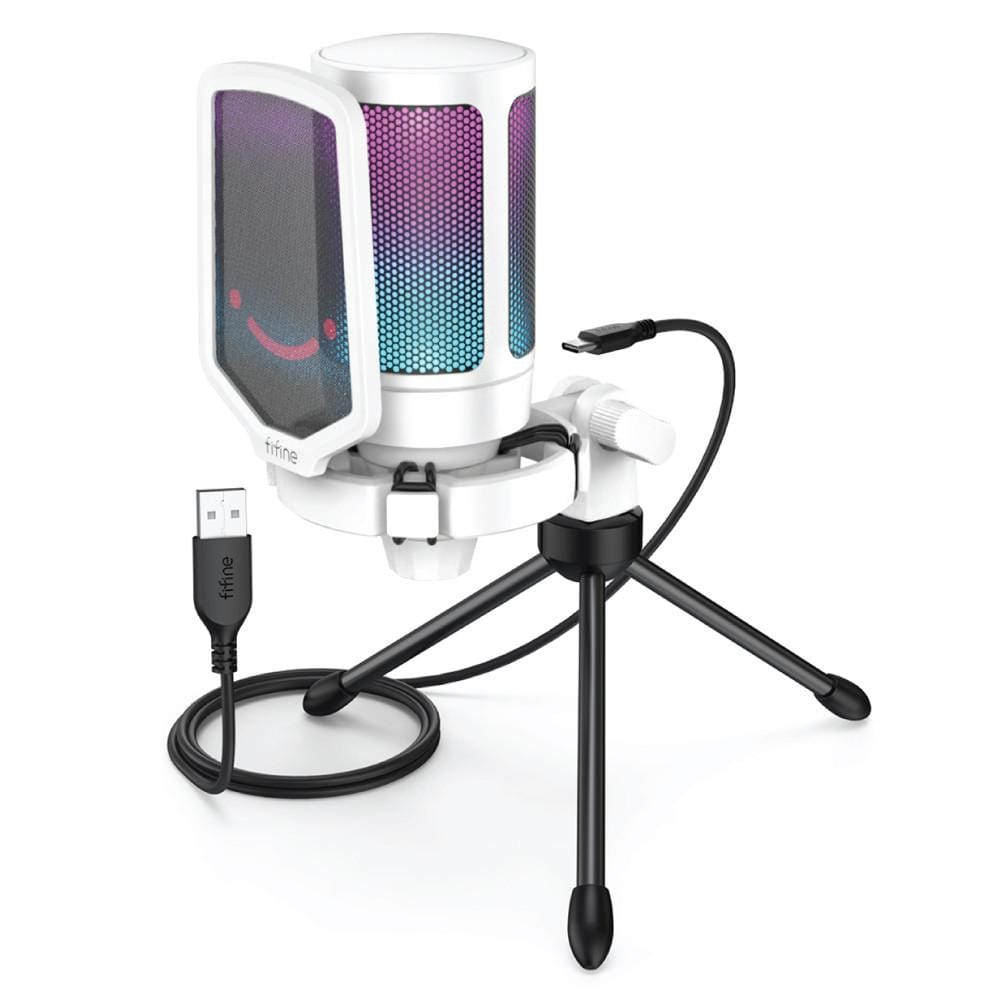 ไมโครโฟน FIFINE AMPLIGAME A6V USB สีขาว_1