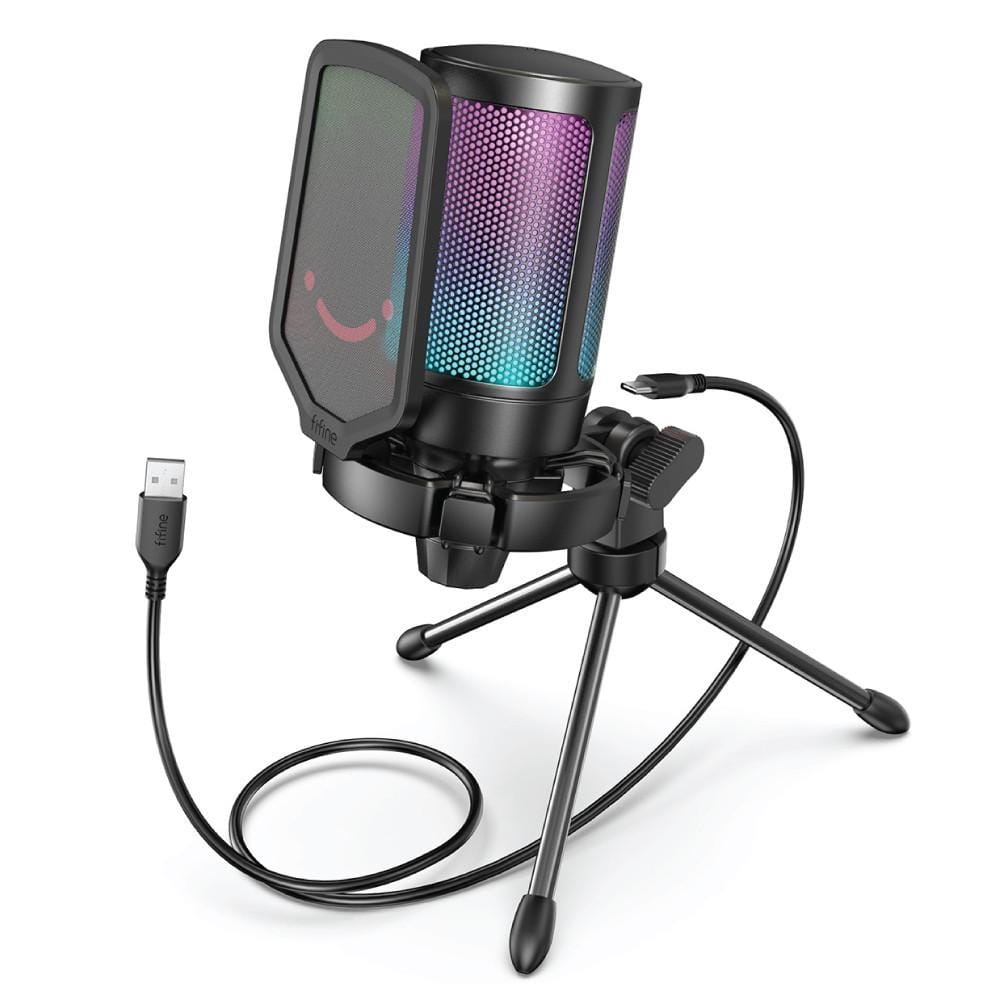 ไมโครโฟน FIFINE AMPLIGAME A6V USB สีดำ