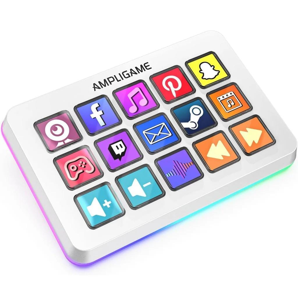 อุปกรณ์ควบคุมสตรีม FIFINE D6 STREAM CONTROLLER สีขาว_0