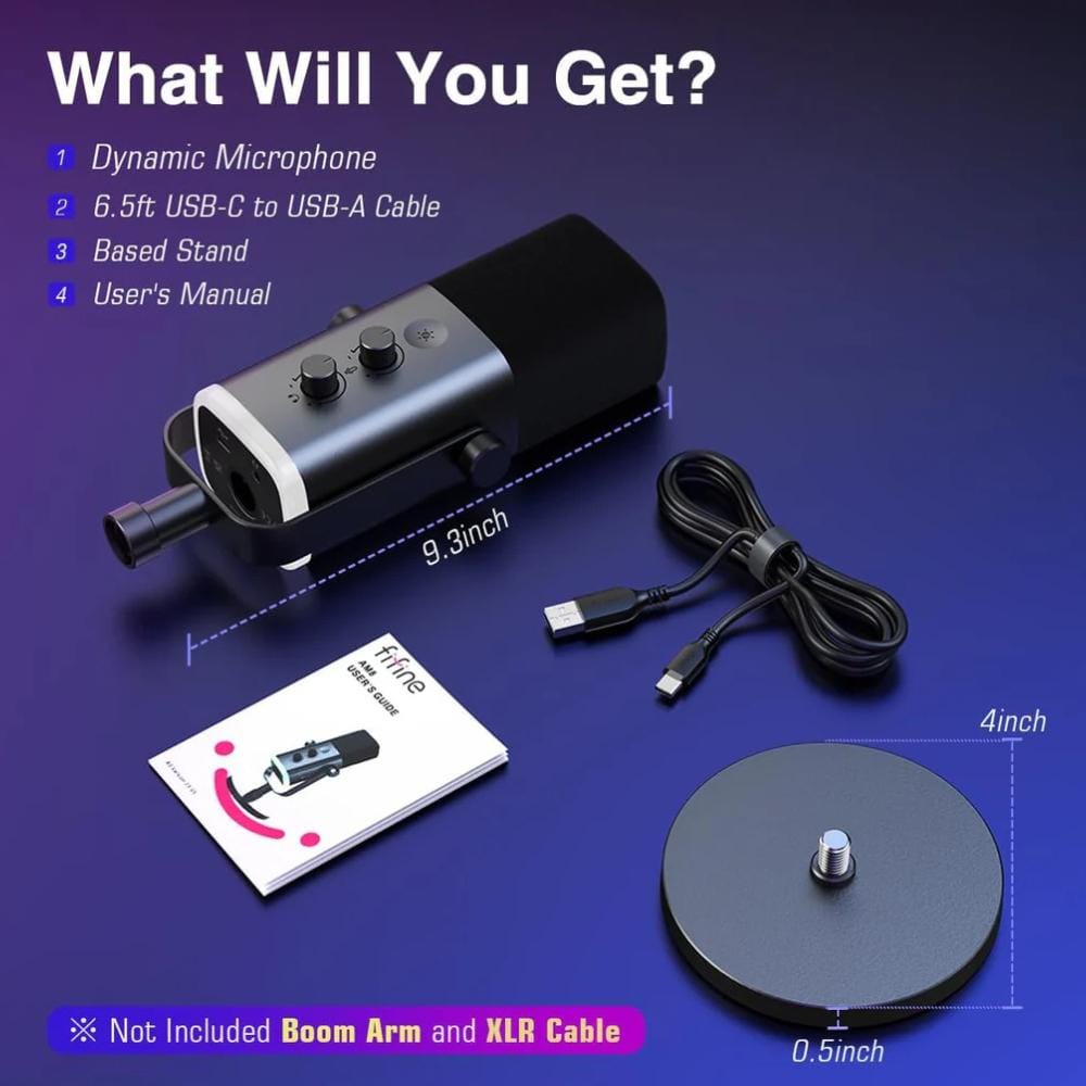 ไมโครโฟน FIFINE AMPLIGAME AM8 USB/XLR สีดำ_4