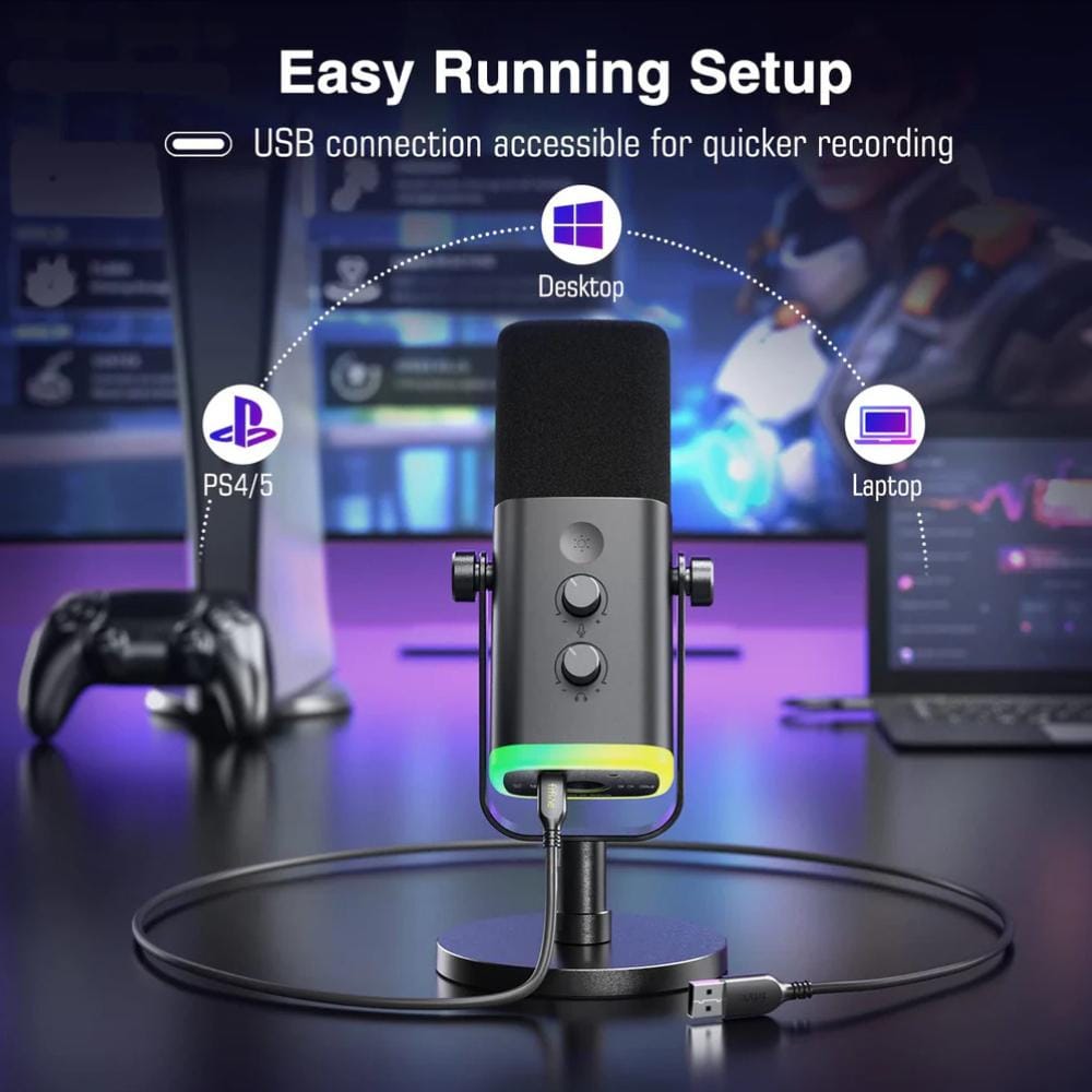 ไมโครโฟน FIFINE AMPLIGAME AM8 USB/XLR สีดำ_5