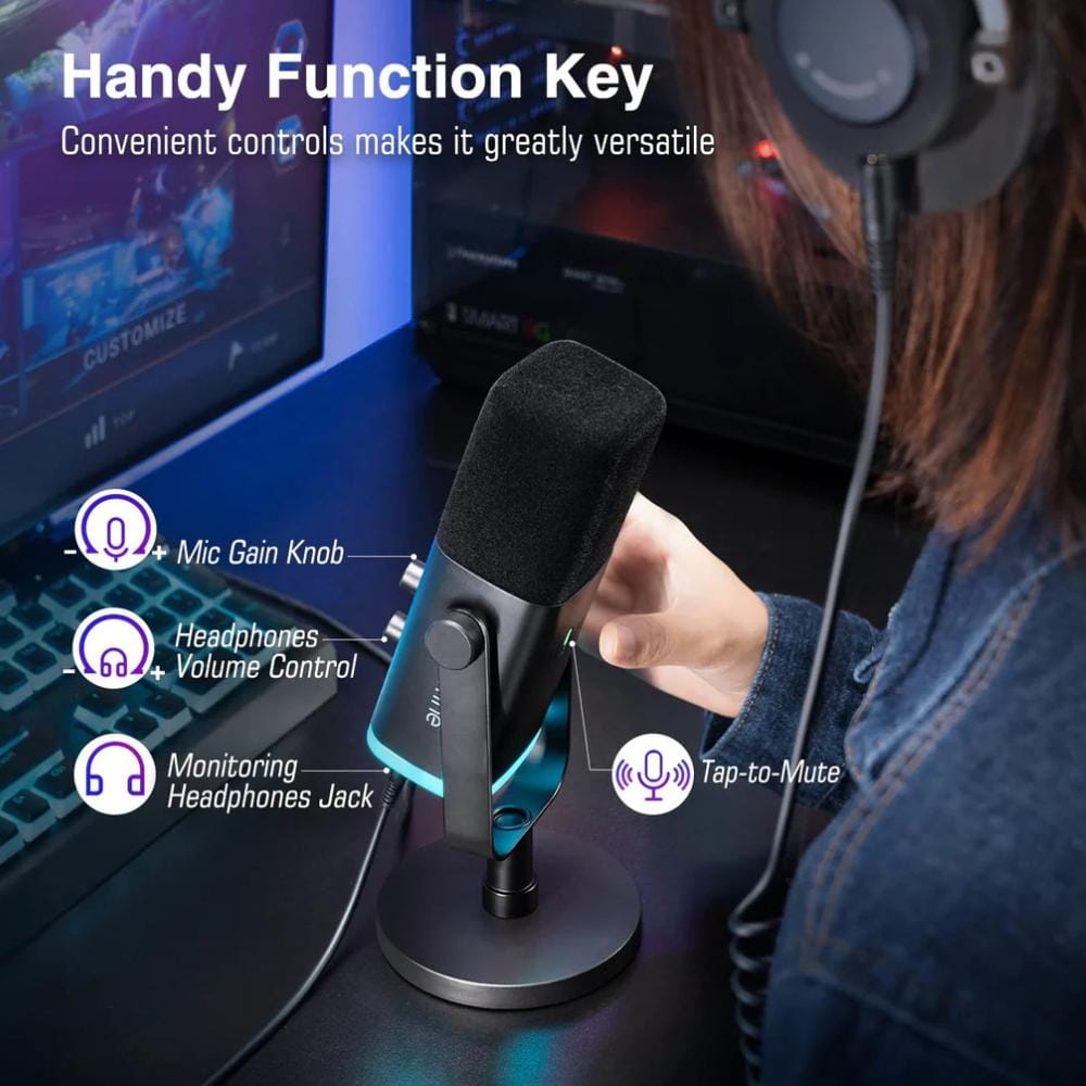 ไมโครโฟน FIFINE AMPLIGAME AM8 USB/XLR สีดำ_6