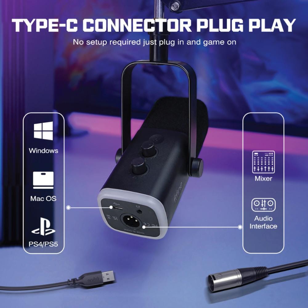 ไมโครโฟน FIFINE AMPLIGAME AM8T USB/XLR สีดำ_4
