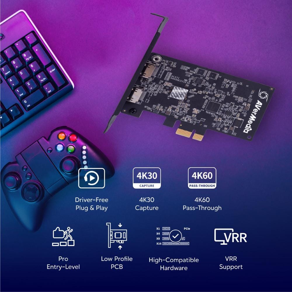 แคปเจอร์การ์ด AVER MEDIA GC571 LIVE STREAMER ULTRA HD ชนิดติดตั้งภายในสำหรับคอมพิวเตอร์_7