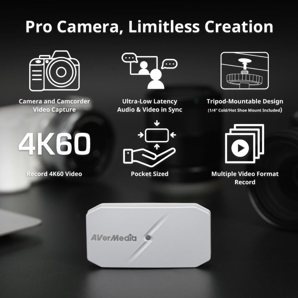 แคปเจอร์การ์ด AVER MEDIA BU113G2 CAM STREAM 4K สำหรับสตรีมมิ่ง_6