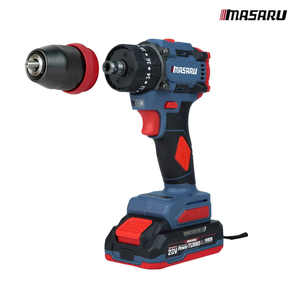 สว่านไขควงคลัตช์กระแทกไร้สาย MASARU รุ่น SCDI-105  (พร้อมแบตเตอรี่และแท่นชาร์จ)_0