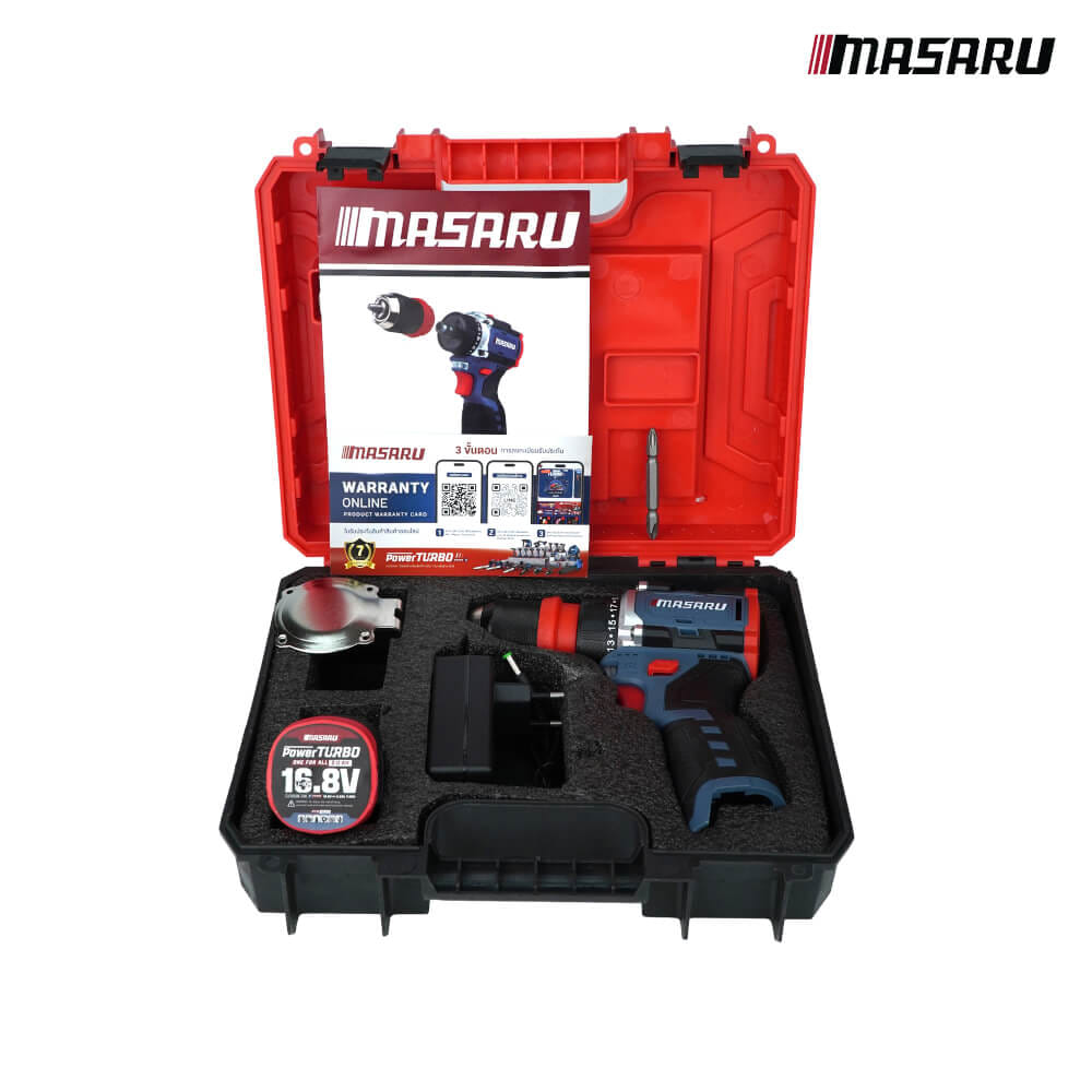 สว่านไขควงคลัตช์กระแทกไร้สาย MASARU รุ่น SCDI-140 (พร้อมแบตเตอรี่)_8