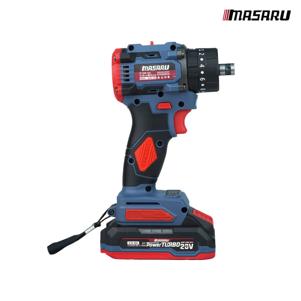 สว่านไขควงคลัตช์กระแทกไร้สาย MASARU รุ่น SCDI-105  (พร้อมแบตเตอรี่และแท่นชาร์จ)_3