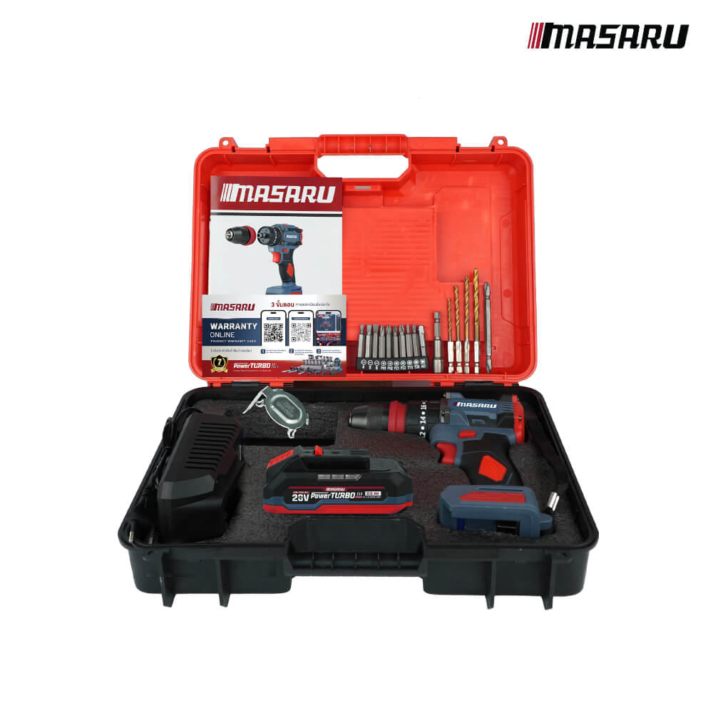 สว่านไขควงคลัตช์กระแทกไร้สาย MASARU รุ่น SCDI-105  (พร้อมแบตเตอรี่และแท่นชาร์จ)_9