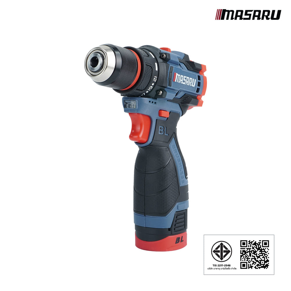 สว่านไร้สาย MASARU รุ่น SCD-215N (พร้อมแบตเตอรี่และแท่นชาร์จ)