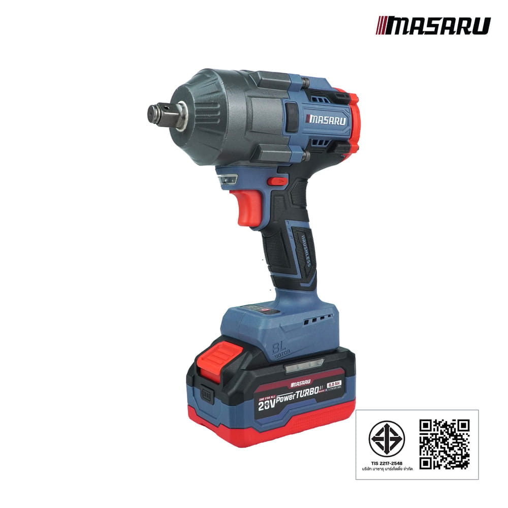 บล็อกกระแทกไร้สาย MASARU รุ่น SCDW-165 (พร้อมแบตเตอรี่)