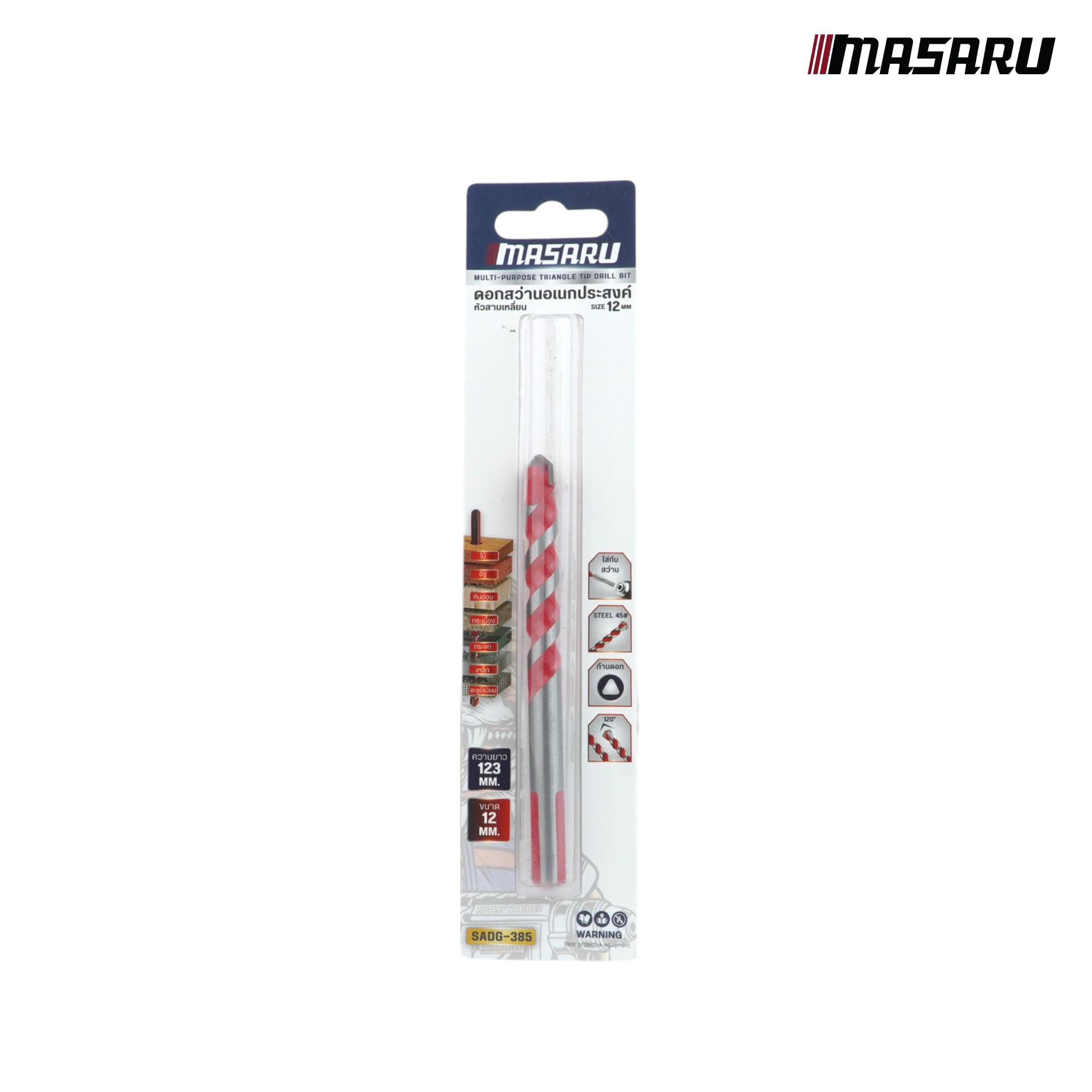 ดอกสว่านอเนกประสงค์หัวสามเหลี่ยม MASARU SADG-385 12 มม._0