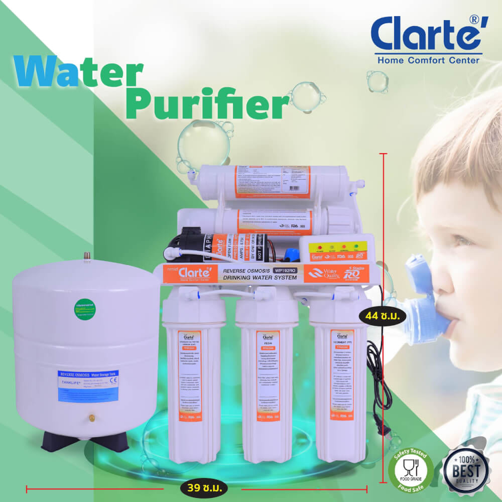 เครื่องกรองน้ำ ระบบ RO CLARTE'รุ่น WP192RO (ไม่รวมติดตั้ง-)_6
