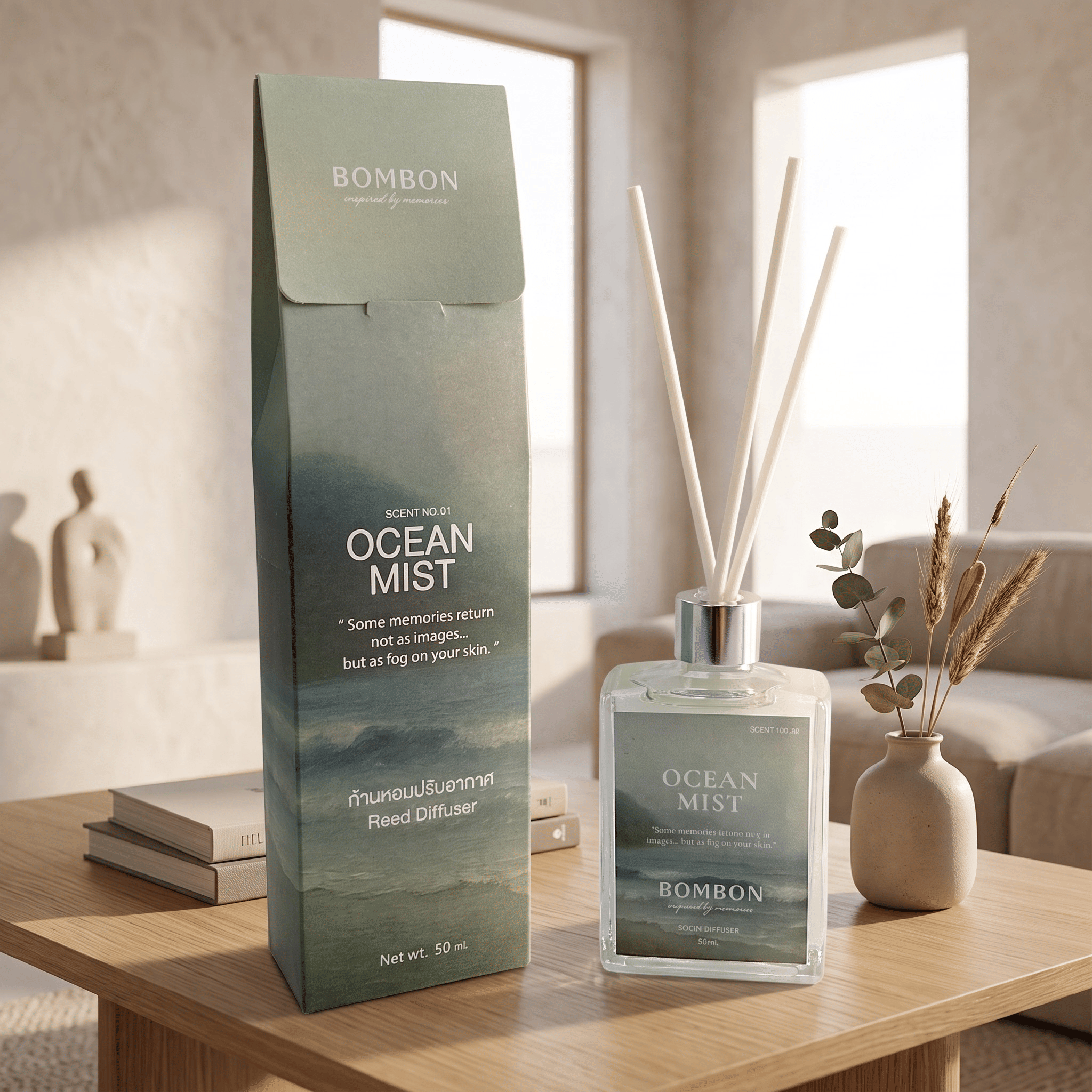 ก้านหอมปรับอากาศ BOMBON 50 มล. กลิ่น Ocean Mist_6