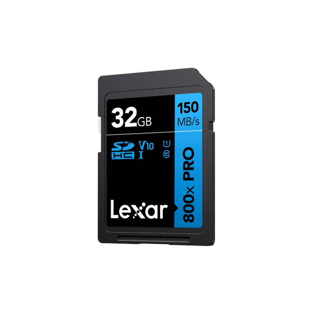 การ์ดหน่วยความจำ เอสดีการ์ด LEXAR 800XPRO 32GB SD CARD BLUE SERIES FULL-HD 4K RW150/45MB/S (LSD0800P032G-BNNNG)_0
