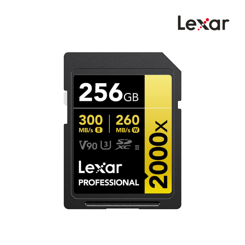 การ์ดหน่วยความจำ เอสดีการ์ด LEXAR SD2000X 256GB UHS-II U3 V90 SD CARD (เอสดีการ์ด) FULL-HD 3D 4K 8K RW300/260MB/S (LSD2000256G)_0