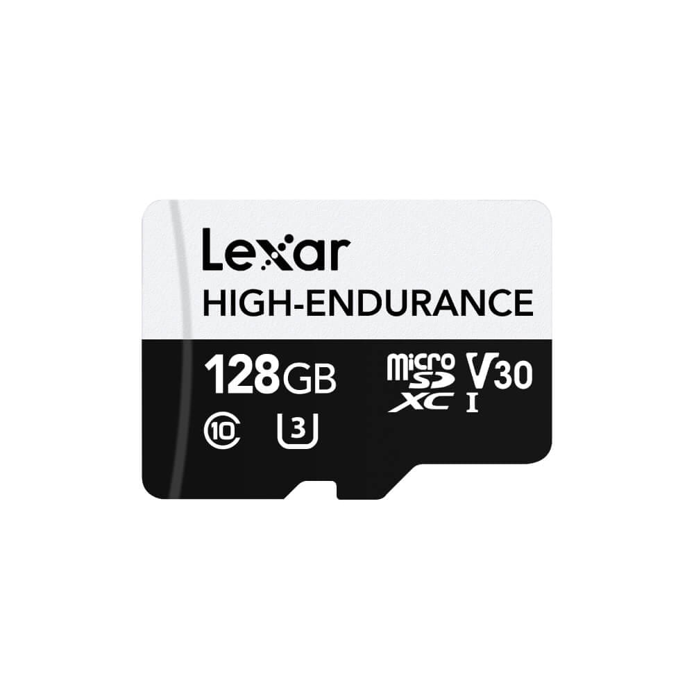 การ์ดหน่วยความจำ ไมโครเอสดีการ์ด LEXAR HIGH-ENDURANCE 128GB MICROSD CARD RW100/45MB/S (LMSHGED128G) SUPPORTS 1080P FULL-HD AND 4K VIDEO_0