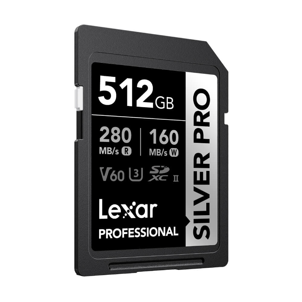 การ์ดหน่วยความจำ เอสดีการ์ด LEXAR SILVER PRO 512GB UHS-II U3 V60 SD CARD FULL-HD 3D 4K RW280/160MB/S (LSDSIPR512G)_0