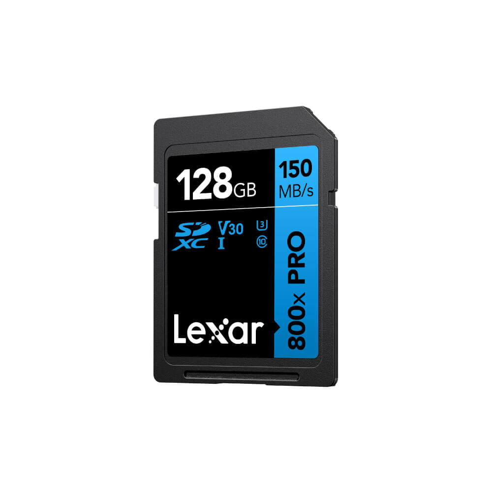 การ์ดหน่วยความจำ เอสดีการ์ด LEXAR 800XPRO 128GB SD CARD BLUE SERIES FULL-HD 4K RW150/45MB/S (LSD0800P128G-BNNNG)_0