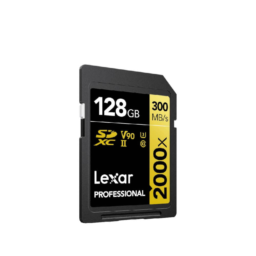 การ์ดหน่วยความจำ เอสดีการ์ด LEXAR SD2000X 128GB UHS-II U3 V90 SD CARD FULL-HD 3D 4K 8K RW300/260MB/S (LSD2000128G)_0