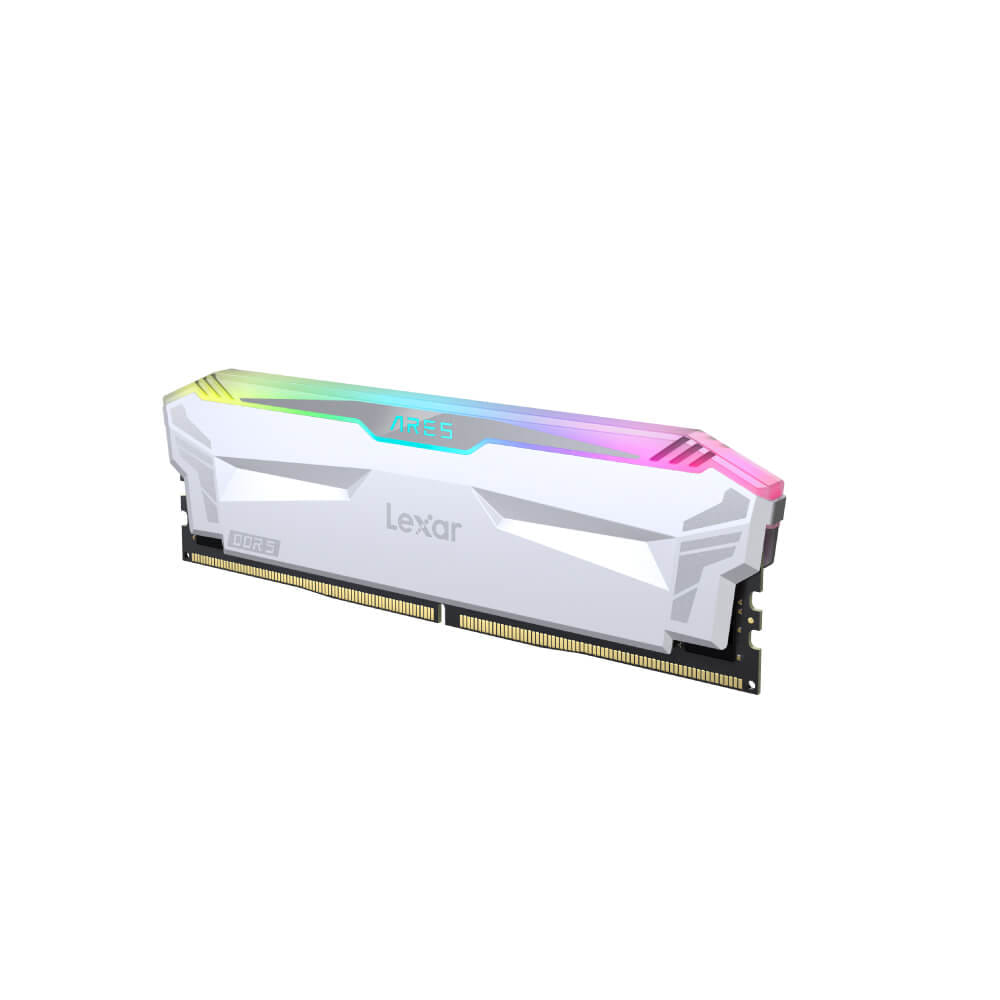 แรมพีซี LEXAR ARES RGB DDR5 6400 DESKTOP MEMORY 16GB OC+RGB WHITE (LD5EU016G-R6400GDWA)_0