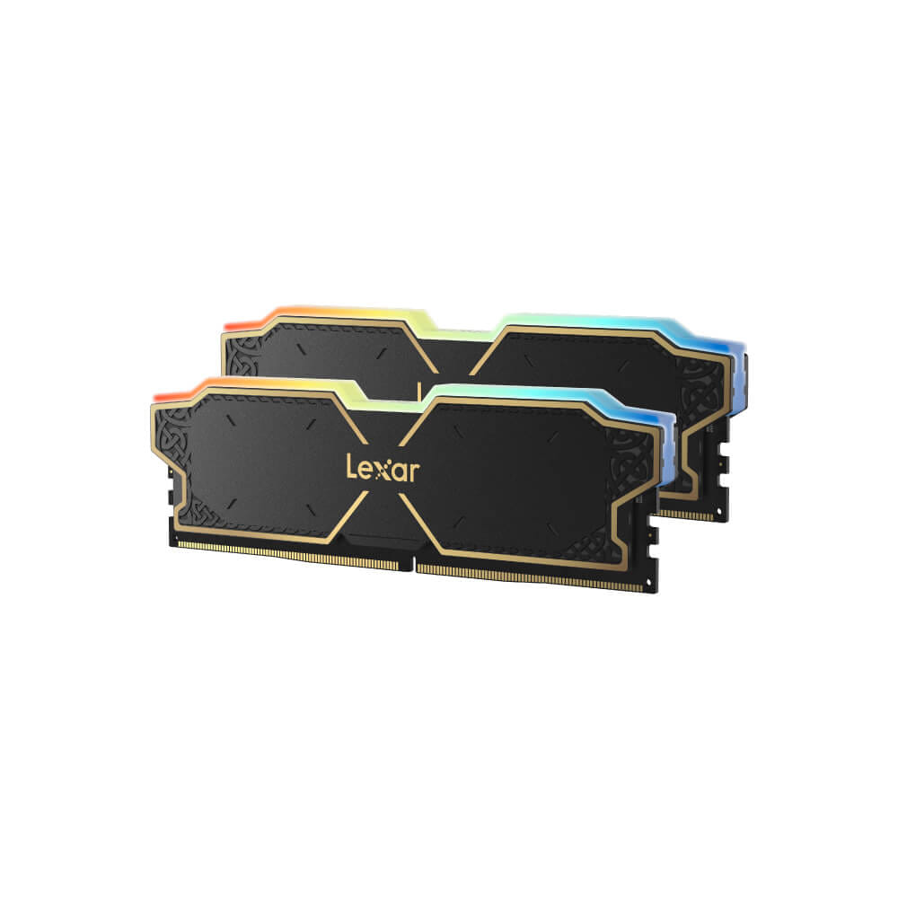แรมพีซี LEXAR® THOR RGB DDR5 DESKTOP MEMORY 16GB DUAL PACK (LD5U16G60C38BG-RGD)_0