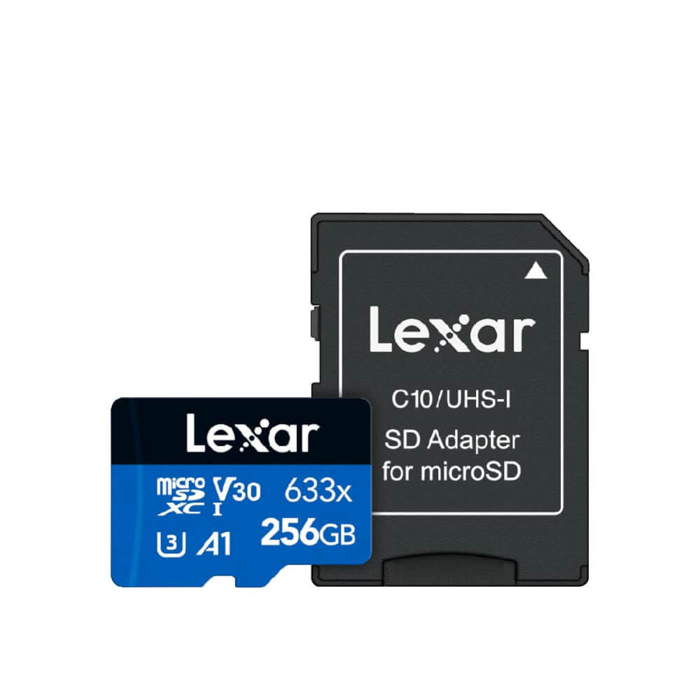 การ์ดหน่วยความจำ ไมโครเอสดีการ์ด LEXAR 633X MICROSD CARD 256GB WADAPTER RW100/45MB/S (LSDMI256BB633A)_1
