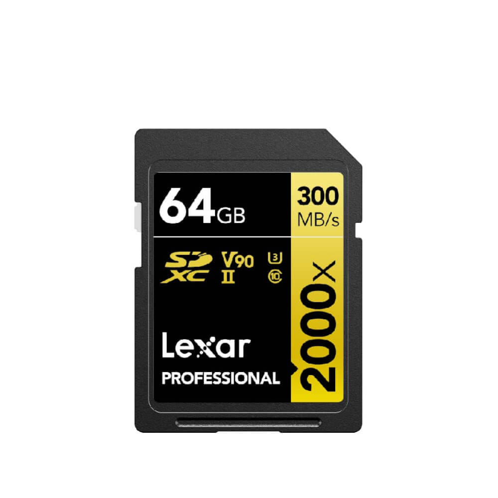 การ์ดหน่วยความจำ เอสดีการ์ด LEXAR SD2000X 64GB UHS-II U3 V90 SD CARD FULL-HD 3D 4K 8K RW300/260MB/S (LSD2000064G)_1