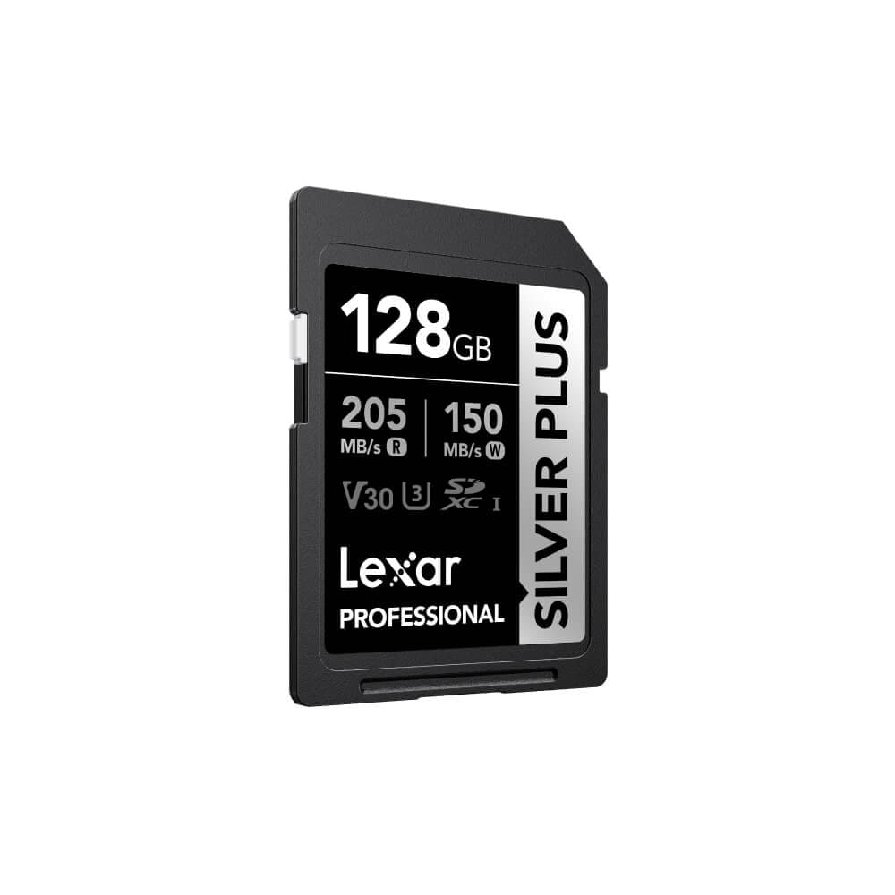 การ์ดหน่วยความจำ เอสดีการ์ด LEXAR SILVER PLUS 128GB UHS-I U3 V30 SD CARD FULL-HD 3D 4K RW205/150MB/S (LSDSIPL128G) เมมโมรี่การ์ด_1